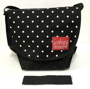  Manhattan Poe te-ji dot pattern messenger bag S black dot polka dot 2212302 shoulder bag black white black 