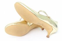 クッコディマル ストラップパンプス ラウンドトゥ 日本製 モードエジャコモ シューズ 靴 レディース 38サイズ ゴールド Cucco di Maru_画像5