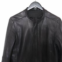 RIPVANWINKLE カーフレザーシングルライダースジャケット サイズ3 グレー RJ-1800 リップヴァンウィンクル leather riders jacket_画像3