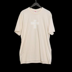 未使用 SUPREME 20AW CROSS BOX TEE XLサイズ ナチュラル シュプリーム クロスボックスTシャツ 半袖カットソー オフホワイト