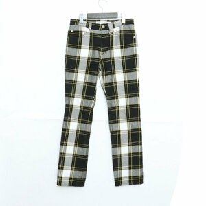 JOHN LAWRENCE SULLIVAN CHECKED COTTON 5POCKET PANTS 46 2A007-0219-20 ジョンローレンスサリバン コットンチェックチェックパンツ