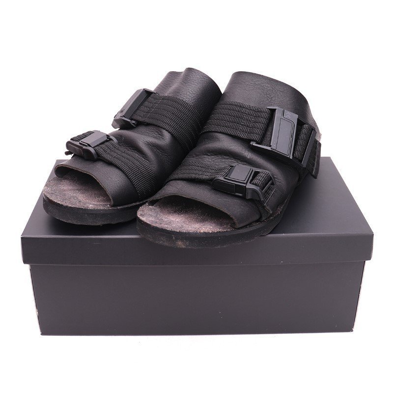 メンズD03402 新品 20SS RIPVANWINKLE レザーサンダル：8 黒靴