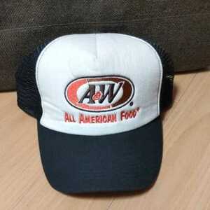  rare popular A&W Okinawa mesh Logo cap black black mesh cap hat size free as good as new 