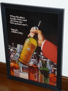 1974年 USA 70s 洋書雑誌広告 額装品 Cutty Sark カティーサーク Whisky (A4サイズ) / 検索用 店舗 ガレージ 看板 スコッチウイスキー