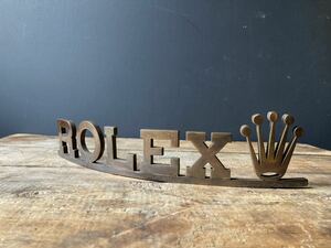 Rolex ロレックス サイン ビンテージ ディスプレイ プレート 2 スイス製 販売店用　shop display vintage sign plate emblem swiss made