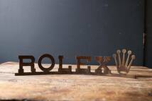Rolex ロレックス サイン ビンテージ ディスプレイ プレート スイス製 販売店用　shop display vintage sign plate emblem swiss made_画像2