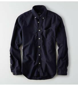 * AE アメリカンイーグル オックスフォードシャツ 長袖シャツ ボタンダウンシャツ S / Navy *