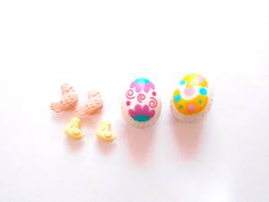 リーメント 愛されチョコ⑩「びっくりエッグチョコ」の卵ケース２個と鳥のチョコ４個/〒120円/ぷちサンプル
