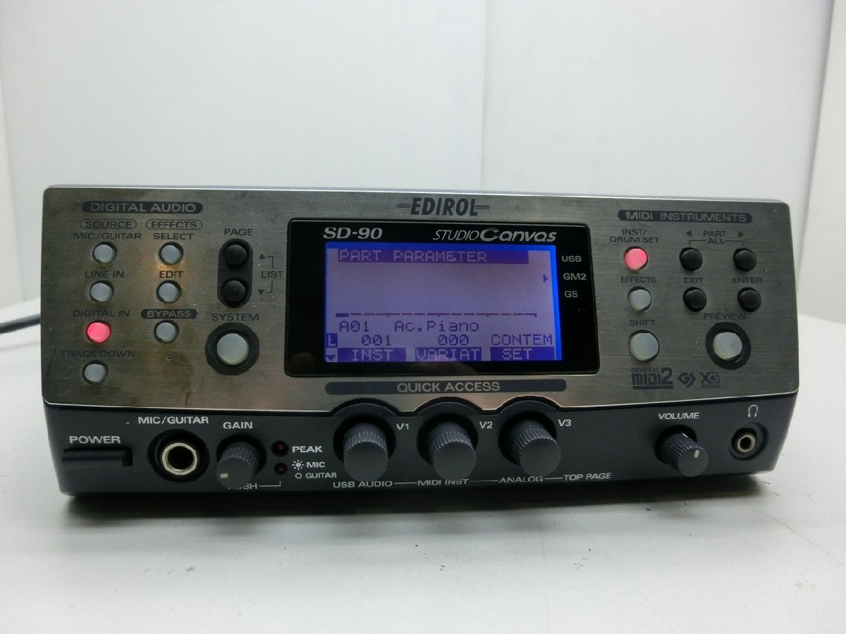 △6273 現状品 器材 音源モジュール Roland SD-90 ローランド 本体のみ