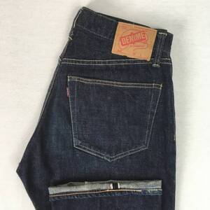 【旧】DENIME ドゥニーム ORIZZONTI オリゾンティ Sタイプ前期 日本製 W30 赤タブ ボタンフライ Vステッチ セルビッチ 紙パッチ バータック