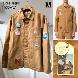 新品 2022AW Nudie Jeans ヌーディージーンズ Carson Chore Jacket モールスキン ジャケット M 定5.94万 メンズ カバーオール 送料無料