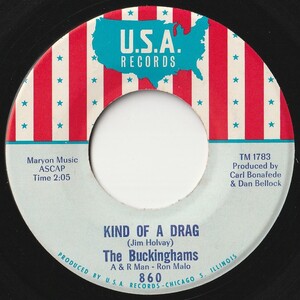 Buckinghams Kind Of A Drag / You Make Me Feel So Good USA US 860 201306 ROCK POP ロック ポップ レコード 7インチ 45