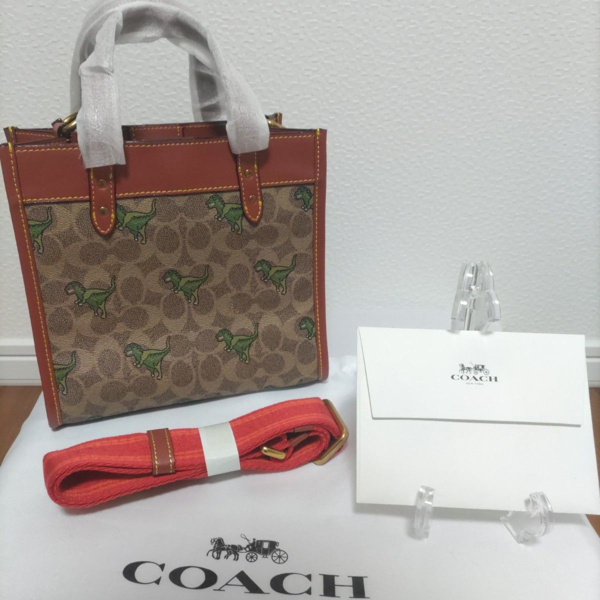 即出荷 coach 2wayバッグ レキシー 恐竜 ショルダーバッグ トート