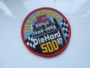 ビンテージ 93 タラデガ・スーパースピードウェイ NASCAR DIEHARD 500 チェッカーフラグ ワッペン/自動車 レーシング 169