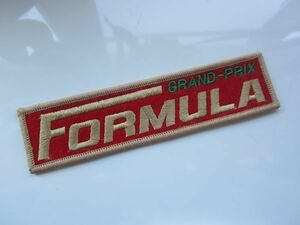 ビンテージ FORMULA GRAND-PRIX フォーミラ グランプリ ワッペン/自動車 バイク レーシング ① 169