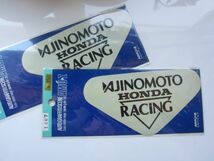 【２枚セット】希少 HONDA ホンダ 味の素 AJINOMOTO レーシング ステッカー/当時物 デカール 自動車 バイク オートバイ スポンサー② S26_画像1