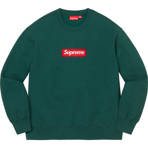 L supreme 22aw box logo crewneck pine