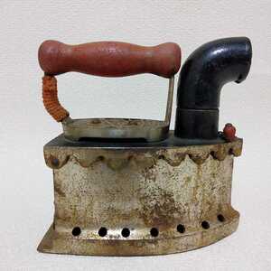  charcoal iron iron Showa Retro old tool old ..