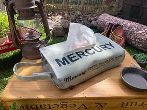  Mercury canvas tissue box cover ( gray )# american miscellaneous goods America miscellaneous goods tissue box tissue case 