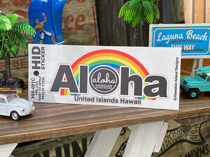 ハワイアンレインボーステッカー（アロハ） ■ アメリカン雑貨 アメリカ雑貨