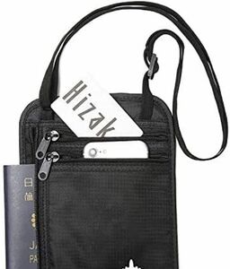 パスポートケース 首下げ スキミング防止 海外旅行 トラベルポーチ コンパクト