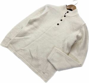 green label relaxing удобный выдающийся! шерсть вязаный свитер половина кнопка белый мужской L взрослый casual United Arrows #S904