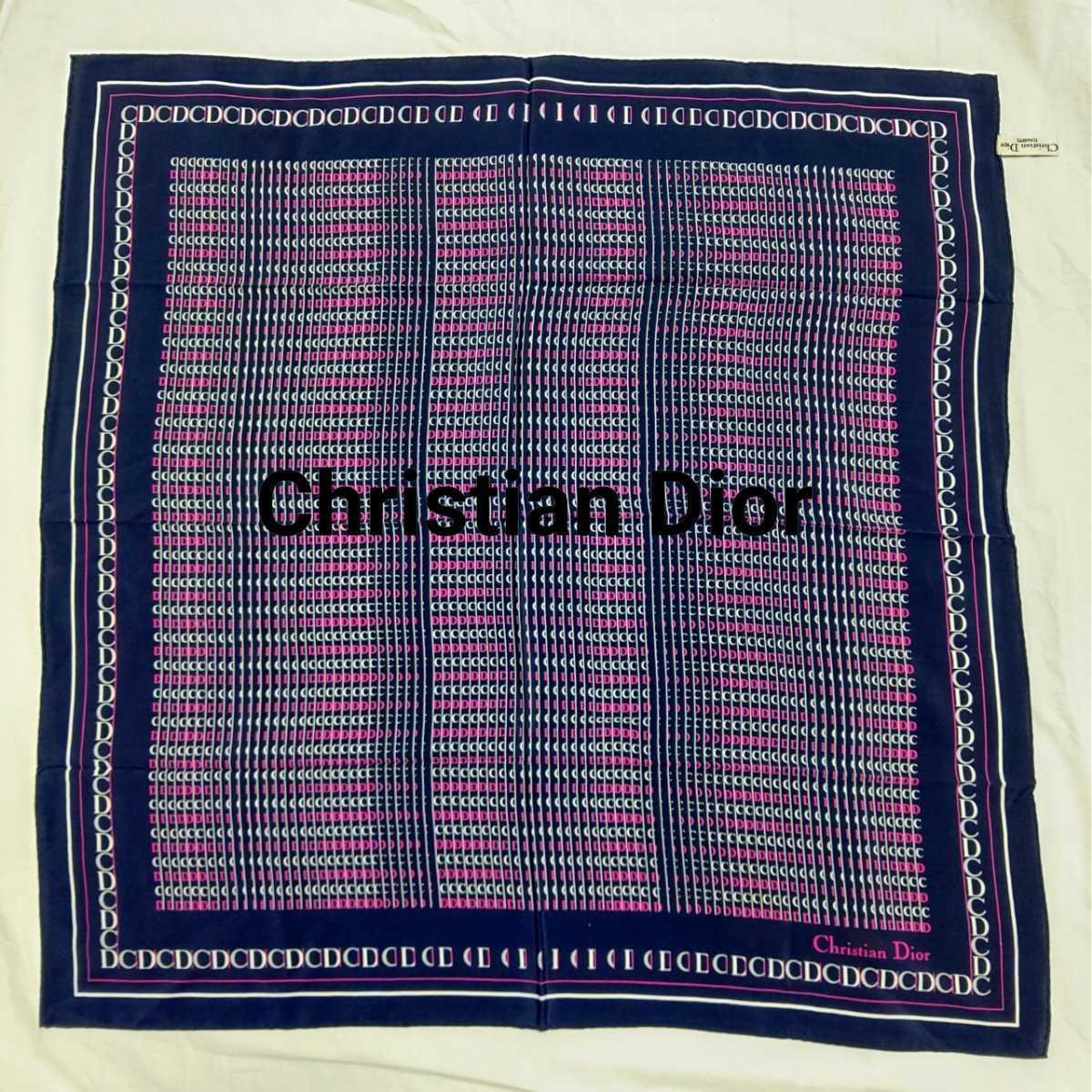 限​定​販​売​】 Dior/ロゴシルクスカーフ Christian Dior 【美品