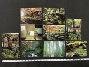 ｗ◆　昭和　絵葉書　京都 苔寺　8枚入　未使用　ポストカード/N-m16