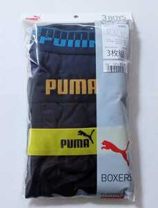 送料無料★PUMA ボクサーパンツ 150cm 3枚セット 前開き プーマ 黒2 紺1 ブラックネイビー パンツ ボクサーブリーフ DRY生地 通気性