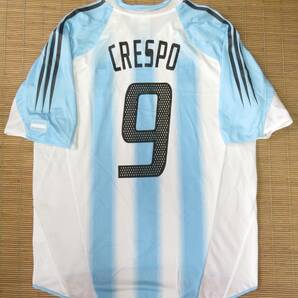 正規品 2003-04 アルゼンチン代表#9 エルナン・クレスポ(インテル/チェルシー/ミラン)ホーム用 半袖 ユニフォーム 06ワールドカップ メッシの画像1