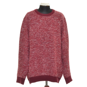 0389706 [SALE]GAP Gap 0 middle gauge knitted sweater big Silhouette oversize size L cotton 100% men's red 