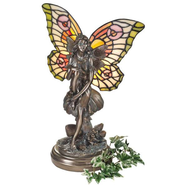 Glenn Tiffany Style Stained Glass Fairy Fairy Illumination Art Deco Sculpture Statue/Virgin Room (Imported), hand craft, handicraft, glass crafts, Stained glass