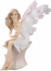 フェアリーランド・コレクション 座っている妖精の置物彫像フィギュア ポリレジン彫刻置物/贈り物(輸入品