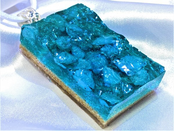 [Special price] Feel the sea series The glow of the Aegean Sea W! ☆Love fulfillment☆Orgonite necklace The strongest power amulet that makes wishes come true [Free shipping] 2023-E2, miscellaneous goods, key ring, Handmade