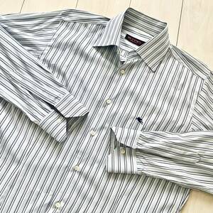 [ beautiful goods ][ finest quality ]ETRO Etro long sleeve shirt [size39/L corresponding ] blue × white stripe Italy made cotton [081-17183-1483]