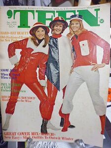 【アメリカのヤングポップカルチャー雑誌】'TEEN Fashion,Beauty&Entertainment　1970年 Dec PAUL NEWMAN HITCHHIKING ROUNDUP 