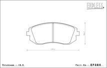 エンドレス MX72プラス ブレーキパッド 前後セット レガシィツーリングワゴン BH9 H14/1～H15/5 ランカスター AT ランカスターS_画像2