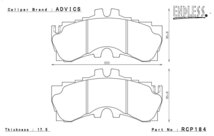 エンドレス アドヴィックス製 レーシングキャリパー用 ブレーキパッド CC35 type-E (N84M) LEXUS LS(Fスポーツ) F ピストン:6_画像2