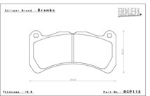 エンドレス ブレンボ製 レーシングキャリパー用 ブレーキパッド W-003 ピストン:4_画像2