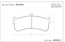 エンドレス ブレンボ製 レーシングキャリパー用 ブレーキパッド CC38 (ME22) ピストン:6_画像2