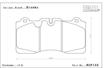 エンドレス ブレンボ製 レーシングキャリパー用 ブレーキパッド W-003 ピストン:6_画像2