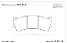 エンドレスキャリパーキット 補修ブレーキパッド CC-Rg RacingMONO6(R35)/RacingMONO6r(R35) ピストン:6_画像2