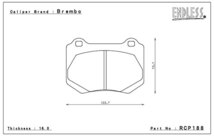 エンドレス ブレンボ製 レーシングキャリパー用 ブレーキパッド CC33 (S55G) WRX(VAB)後期 R ピストン:4_画像2