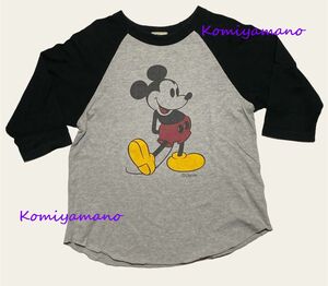 BEAMS BOY ミッキーマウス 7分袖 ラグラン シャツ モノグラム ビームス ボーイ ディズニー コラボ Tシャツ ロンT Disney Mickey