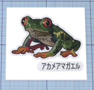 ** amphibia **a turtle amaga L * sticker left right approximately 8cm× heaven ground approximately 5.2cm