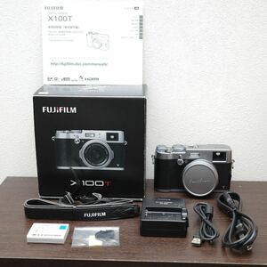 【非常に良い】富士フイルム X100T FUJIFILM シルバー デジタルカメラフジフィルム シルバー