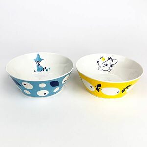  Moomin pair bowl set little mi.* snow k. .. san kitchen lunch bowl white 