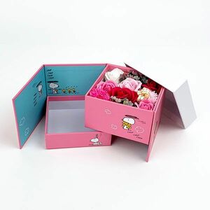 スヌーピー PEANUTS フラワージュエリーBOX［PI］ KAORI お花 小物入れ ギフトボックス ピンク