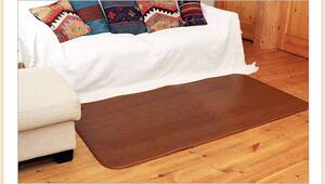 日本製 ホットカーペット 1畳 フローリング調 88cm×176cm ブラウン