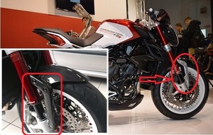 MV AGUSTA アグスタ ブルターレ ドラッグスター RR カーボン フロントフェンダー サイドカバー 左右セット